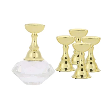 

Magnetic Nail Tip Practice Stand Base Holder Crystal Display Tools (White)