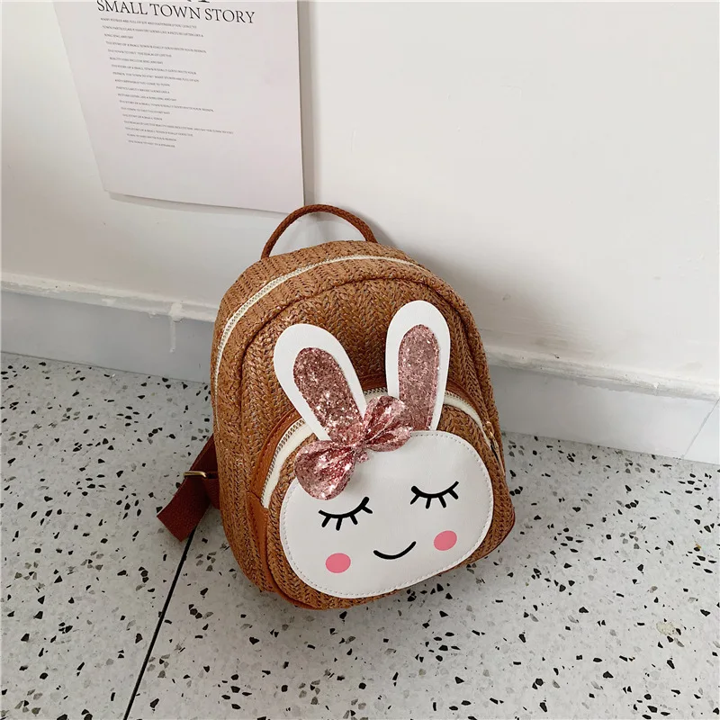 Toddler Kid Baby Boy Girl Cartoon Straw Backpack Children Infant Cute lovely Sweet Mini Rucksack Shoulder Bags Small School Bag - Цвет: A
