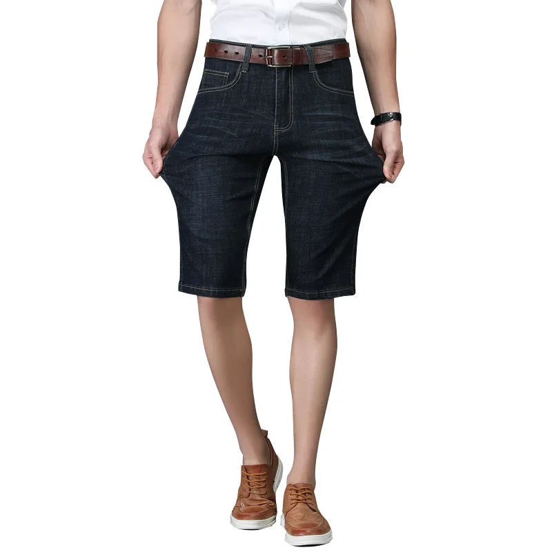 Мужские джинсы весна и лето стиль корейский стиль Slim Fit микро эластичные мужские брюки узкие брюки шорты Молодежный деним