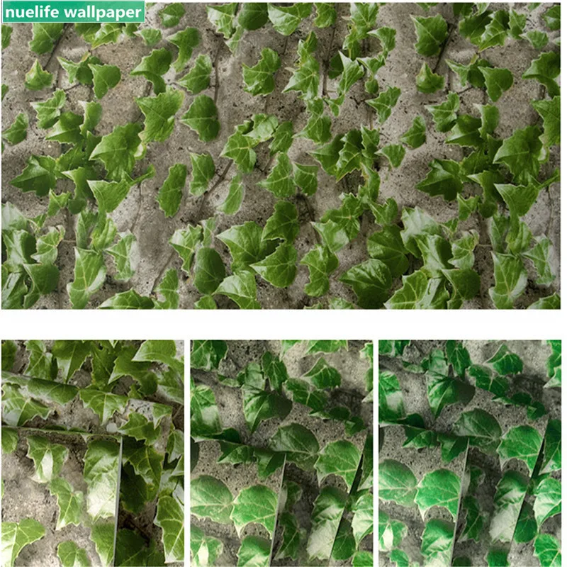 

0.53x10m Restaurant Hotel Fast Food Restaurant Snack Bistro Wallpaper Creeper Pattern 3d Green Leaf TV Background Wallpaper