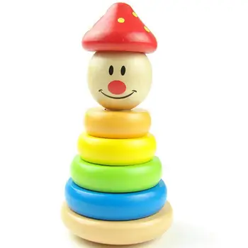 

1 Set Stacking Tower Durable Educational Wooden Learning Toy Stacking Game Building Blocks for Toddler Children Kids