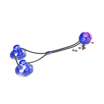 

Dog Chew Double Suction Cup Tug of War Toy Pet Aggressive Chewers Rope Puzzle Toothbrush Multifunction Molar Bite LBShip