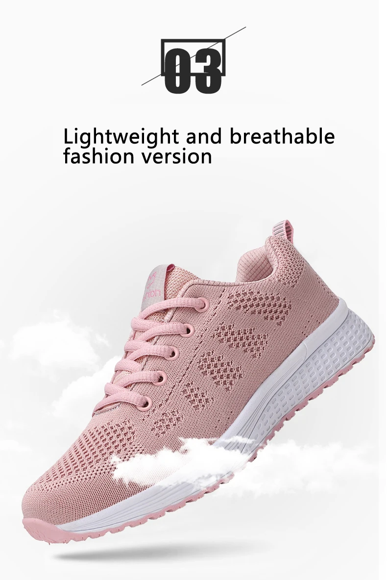 2021 Sneakers Woman Shoes Flats Casual Ladies Shoes Women Lace-Up Mesh Light Breathable Female zapatillas mujer chaussure femme