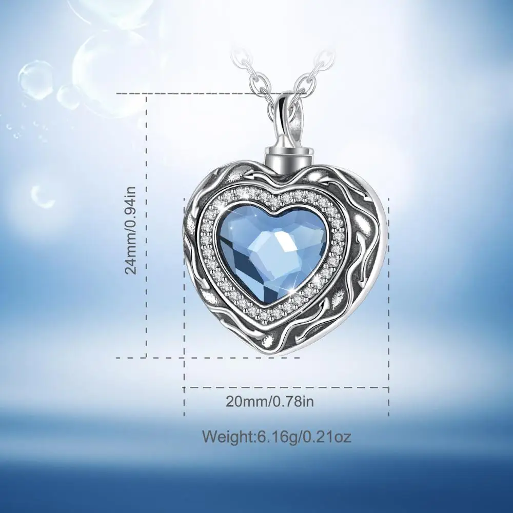 Eternal Love Ashes URN Silver Necklace - Image 2