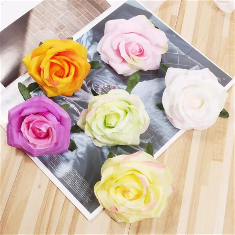 48P ДИА. 3,35 см/"искусственные розы головы моделирования розы для DIY свадьбы рождественской вечеринки дома Цветочная декоративная стена украшения