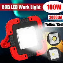 Dreamburgh Портативный работа светильник 100W Мощный точечный светильник походный Светильник Солнечный USB Перезаряжаемые COB светодиодный вспышка светильник поиск светильник