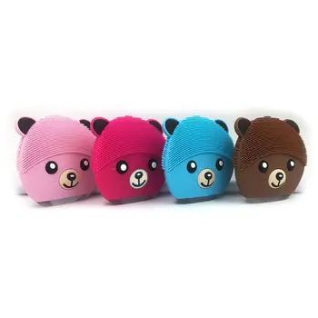 

Mini Bear Electric Face Cleansing Brush USB Rechargeable Silicone Facial Cleanser Deep Pore Cleaning Water-Resistant Vibrating M