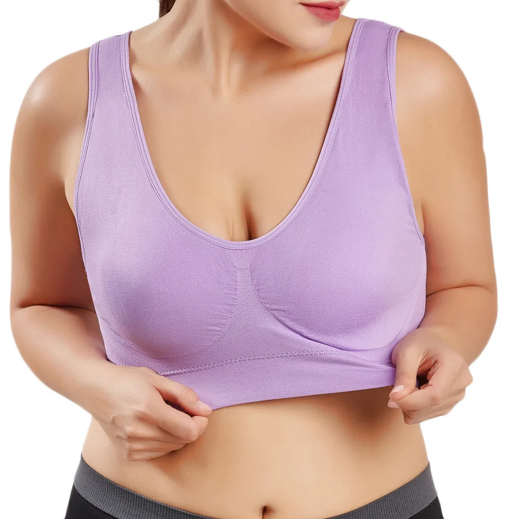 

Ultra-thin Large Bra Women Sports Bra Plus Size Ladies Solid Soprt Soft Bra Casual Women Underwear Bra 1pc 2019 z0805