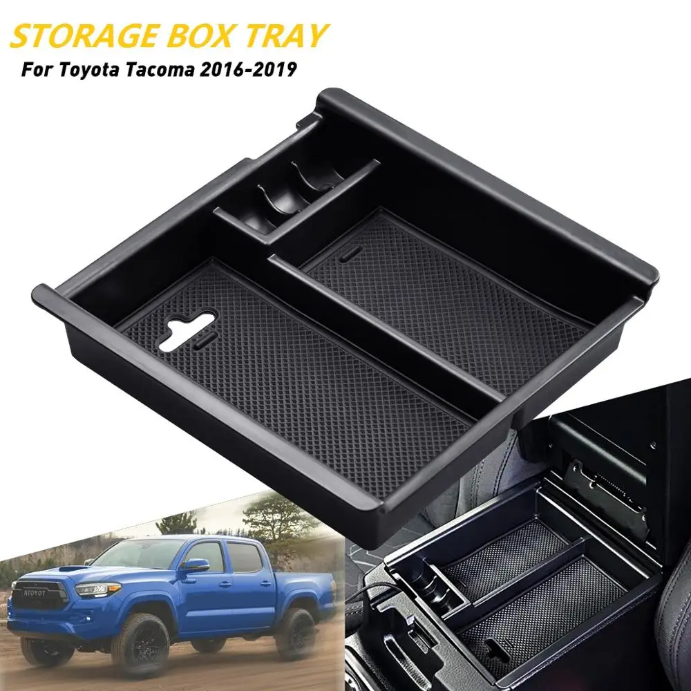 

Car Armrest Box Center Console Storage Glove Box Organizer Insert Tray For Toyota Tacoma 2016 2017 2018 2019 Accessories