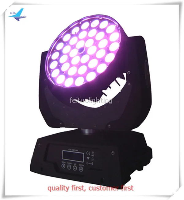 E-4pcs лампы размытого Света zoom 36x10 Вт led движущаяся головка zoom 3 кольца Радужный эффект rgbw 36*10 led движущаяся головка промывочный зум освещение для сцены дискотека