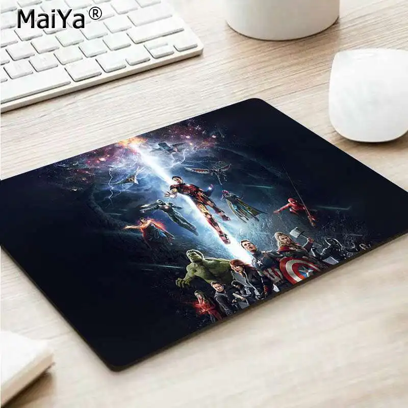 No Lock Edge18x22cm MaiYa Marvel Comics Супер Герои DIY дизайн игровой с узором коврик для мыши резиновый ПК компьютерный игровой коврик для мыши - Цвет: No Lock Edge18x22cm