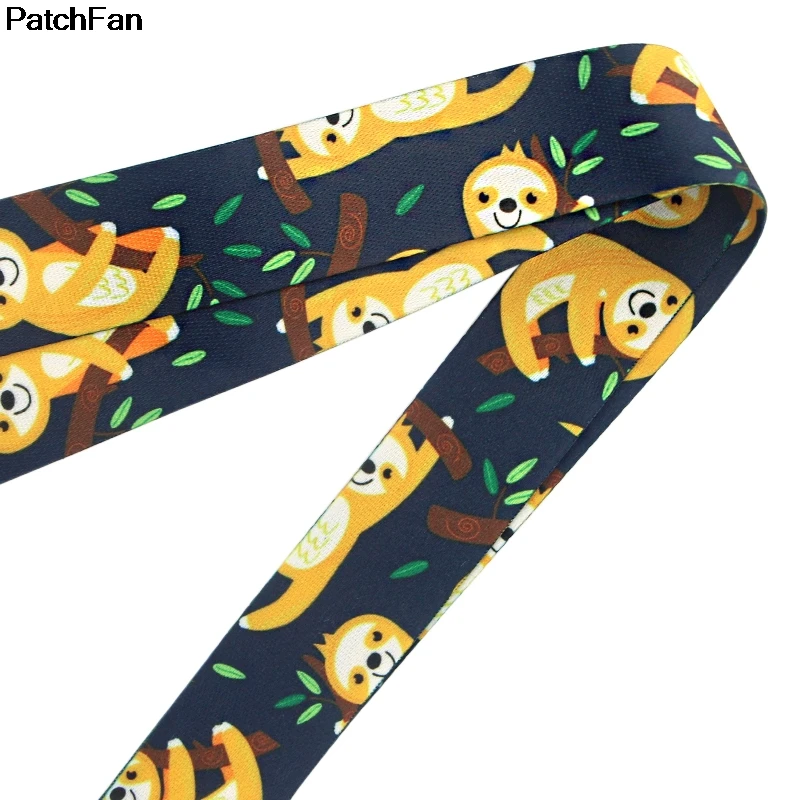 A2623 Patchfan мультфильм Ленивец тег ремень дети шеи ремешки для безопасности отрыва для мобильного телефона USB ID бейдж держатель ключа
