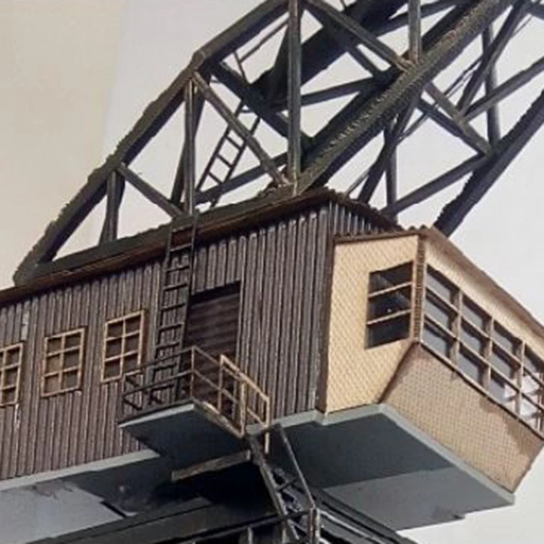 DIY 1:87 HO Scale Train Railway scale Decoration крупногабаритная модель угольного крана для модели