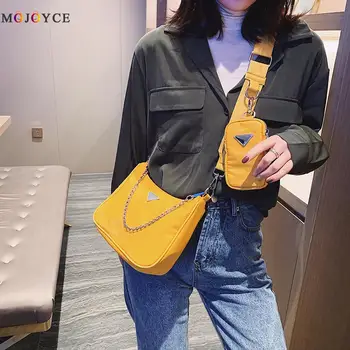 

2pcs Casual Messenger Handbag Women Oxford Shoulder Crossbody Card Bag Set