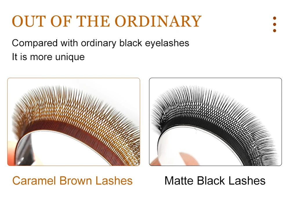LAKANAKU Hochwertige YY Brown Lashes Premium Matte Einzelwimpern Faux Mink Y Volume Trays – Detail 5