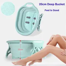 Портативная Складная роликовая ванна для ног розового и синего цвета, толстая прочная пластиковая Ванна для педикюра, Детокс, складные ванны