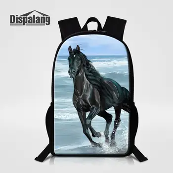 

Dispalang Unicorn School Backpack 16 Inch Large Bookbag Horse Animal Schoolbags Men Outdoor Travel Shoulder Bag Children Mochila