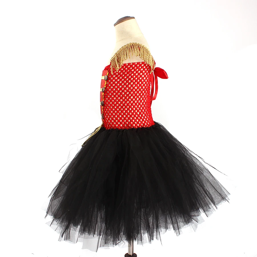 Nutcracker inspired Tutu Dress in Red Black & Gold Girls Nutcracker Halloween Birthday Party Fancy Costume Ringmaster Dresses (16)