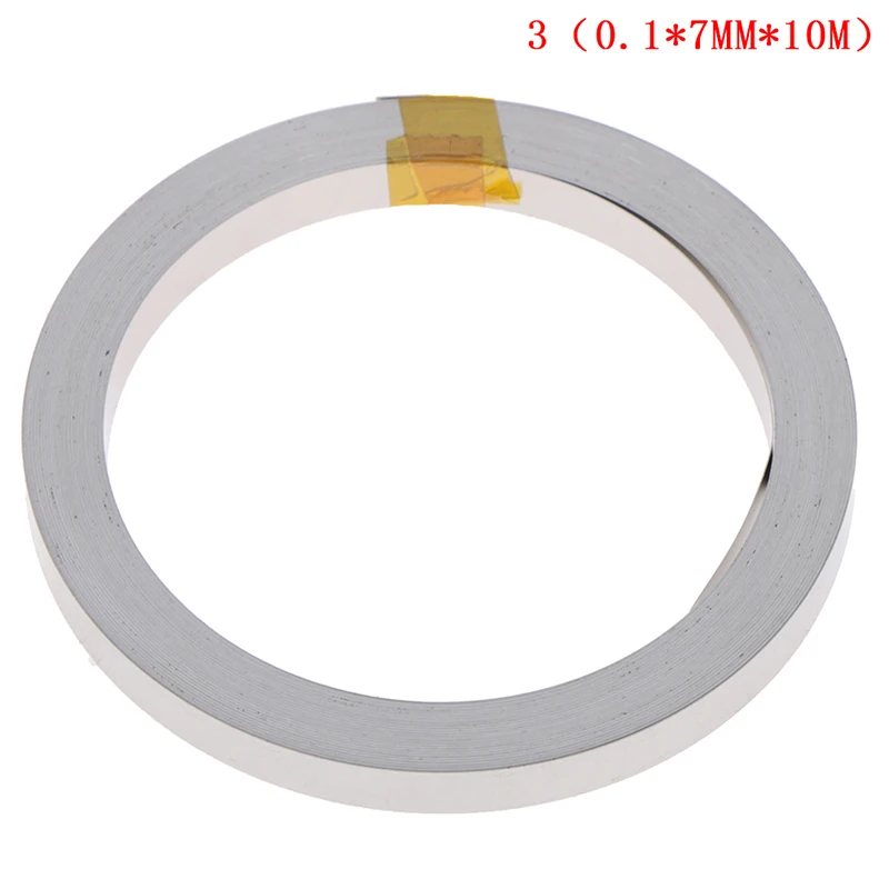 10M 7mm x 0,1mm Placa de níquel cinta de tira de níquel para Li 18650 batería 26650 de soldadura
