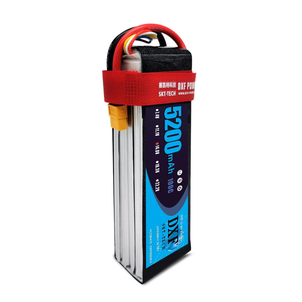 Аккумулятор DXF Lipo 4S 14 8 в 5200 мАч 100C MAX 200C T/XT60 для радиоуправляемого автомобиля