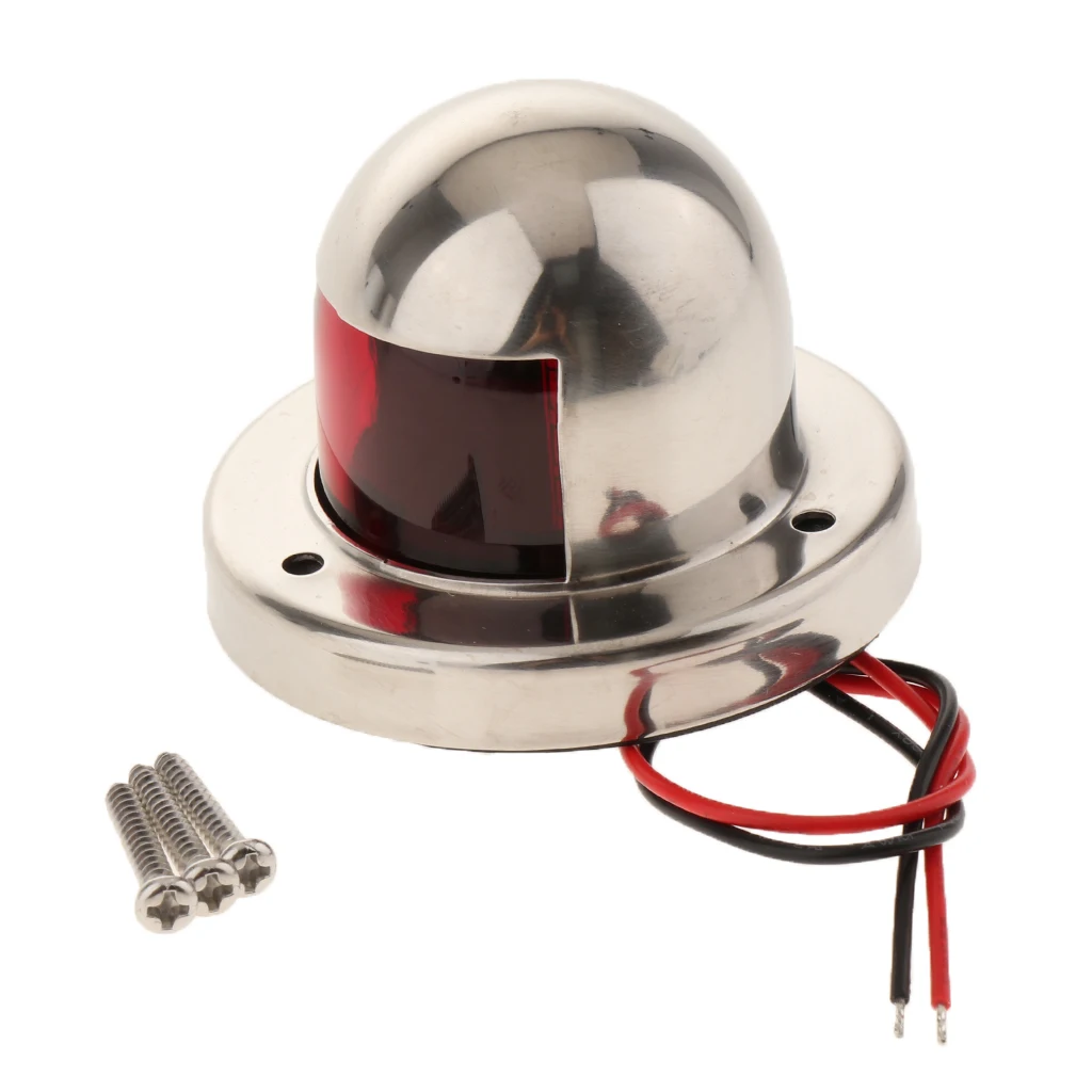 Red & Green LED Navigation Signal Light Lamp 12V For Marine Boat Yacht