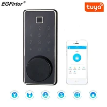 Smart Lock Keyless Entry Bluetooth Lock With Fingerprint Reader And Touch Screen Keypad Tuya Wifi APP Compatible For Home Office
