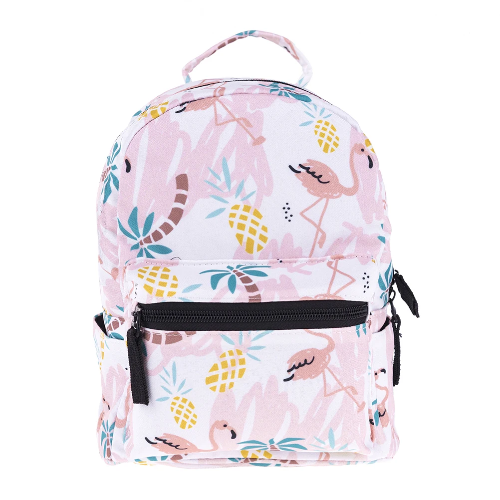 

1pcs Backpack Storage Flamingos Printing Oxford Fabric Pineapple Backpack Beautiful Backpack for Kid Child Girl