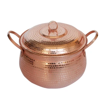 

Pure Copper Pot Stew Steam Soup Purple Deep Casserole Steamer Handmade Soup pot hot pots 18-30cm