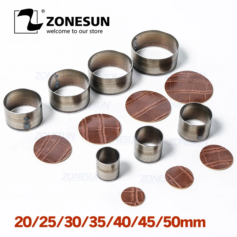 ZONESUN полностью стальные кожаные режущие штампы из стали 20/25/30/50 мм круглые
