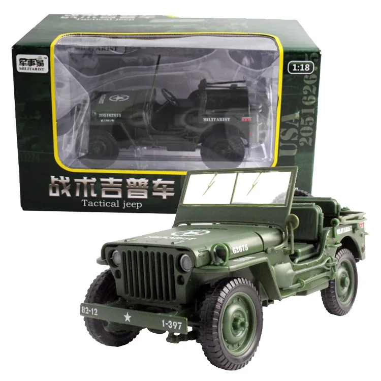 1:18 Тактическая Военная Модель джипы старая мировая война II Уиллис военная техника сплав модель автомобиля для детей игрушки подарки