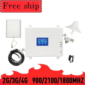 

tri band 900 1800 2100 mhz Mobile Amplifier repeater GSM 4G repeater DCS WCDMA 2G 3G 4G repeater LTE cellular Signal Booster