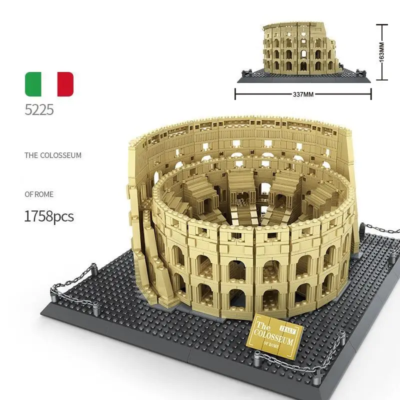 Lepining Ideas City series The Amphitheatrum Flavium Model Building Blocks set Classic architecture Colosseum Toys for kids | Игрушки и