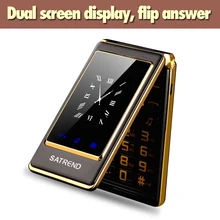 A15 podwójny ekran odwróć telefon z ekranem dotykowym Dual Sim 3.0 ''tanie starszy telefon komórkowy starszy Clamshell Celular