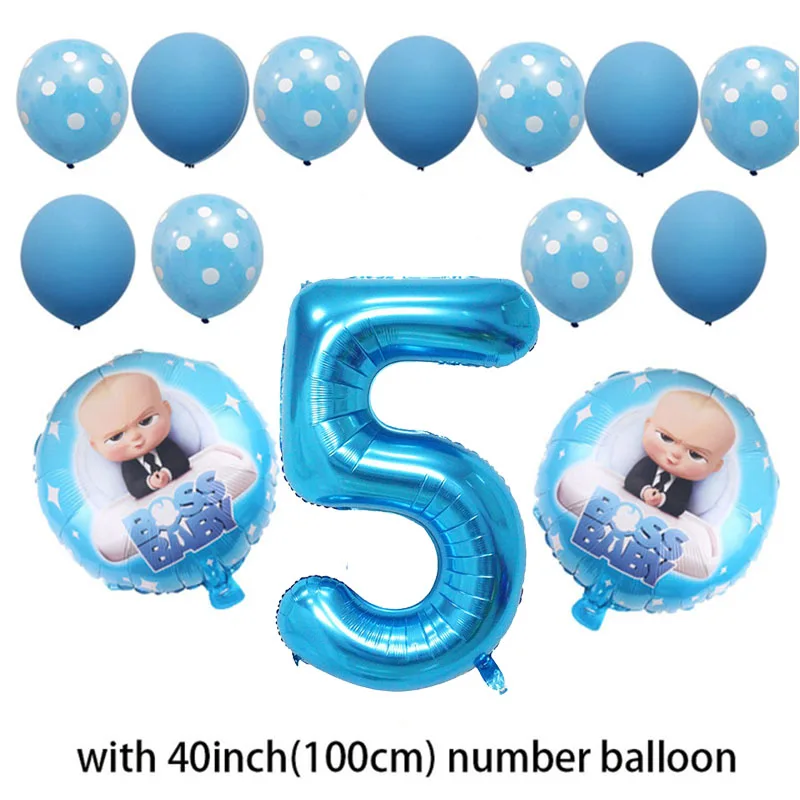 Ребенок босс шарики baby shower годовалого ребенка босс День Рождения украшения/воздушные шары поставщиком сперва 1st в честь Дня рождения, детские игрушки - Цвет: Светло-желтый