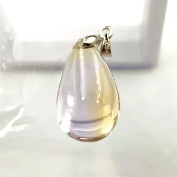 

100% Natural Yellow Purple Ametrine Quartz Pendant 25x16x9mm Water Drop Women Men Jewelry Necklace AAAAA