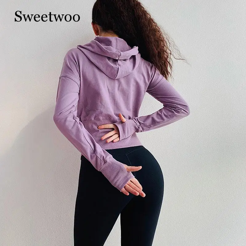 SWEETWOO куртка для бега, женская спортивная одежда, спортивная куртка, женский свитер с длинным рукавом, Женская куртка для йоги, бега, фитнеса