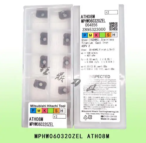 Mphw060320zel ATH08M карбидная вставка для фрезерования 10 шт