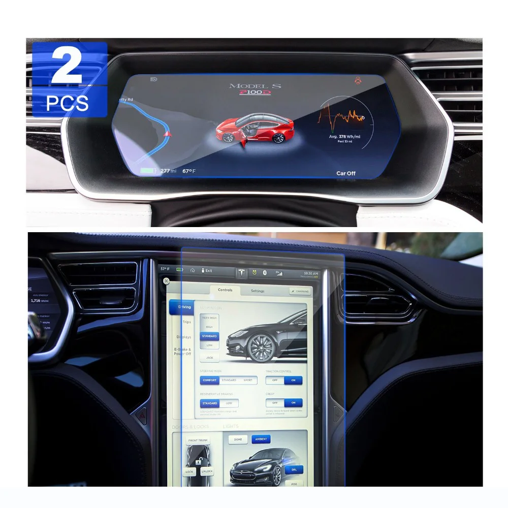 

New And High Quality Car Navigation GPS Screen Protector Film Anti-scratch For Tesla Model X/S