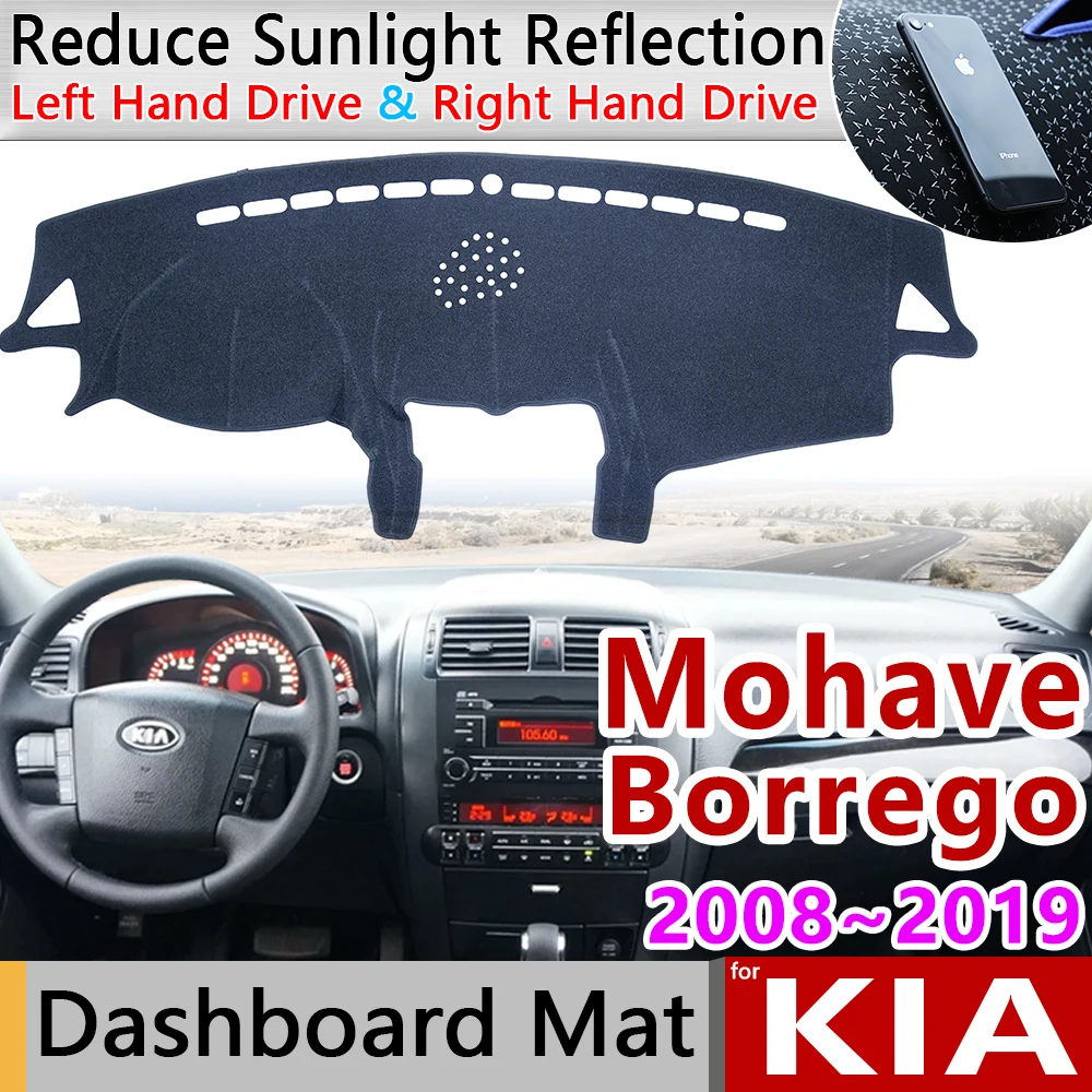 Для Kia Mohave Borrego 2008~ Противоскользящий коврик на приборную панель солнцезащитный коврик для панели автомобильные аксессуары 2010