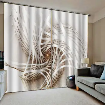 

Modern Home Decoration Blackout 3D Curtain stereoscopic lifelike Hollow staircase Curtains European For Living room Blackout