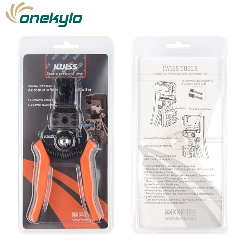 IWS-0822 Multifunction Wire stripper manual stripping pliers multi-function electrician wire cutters IWISS tool plier