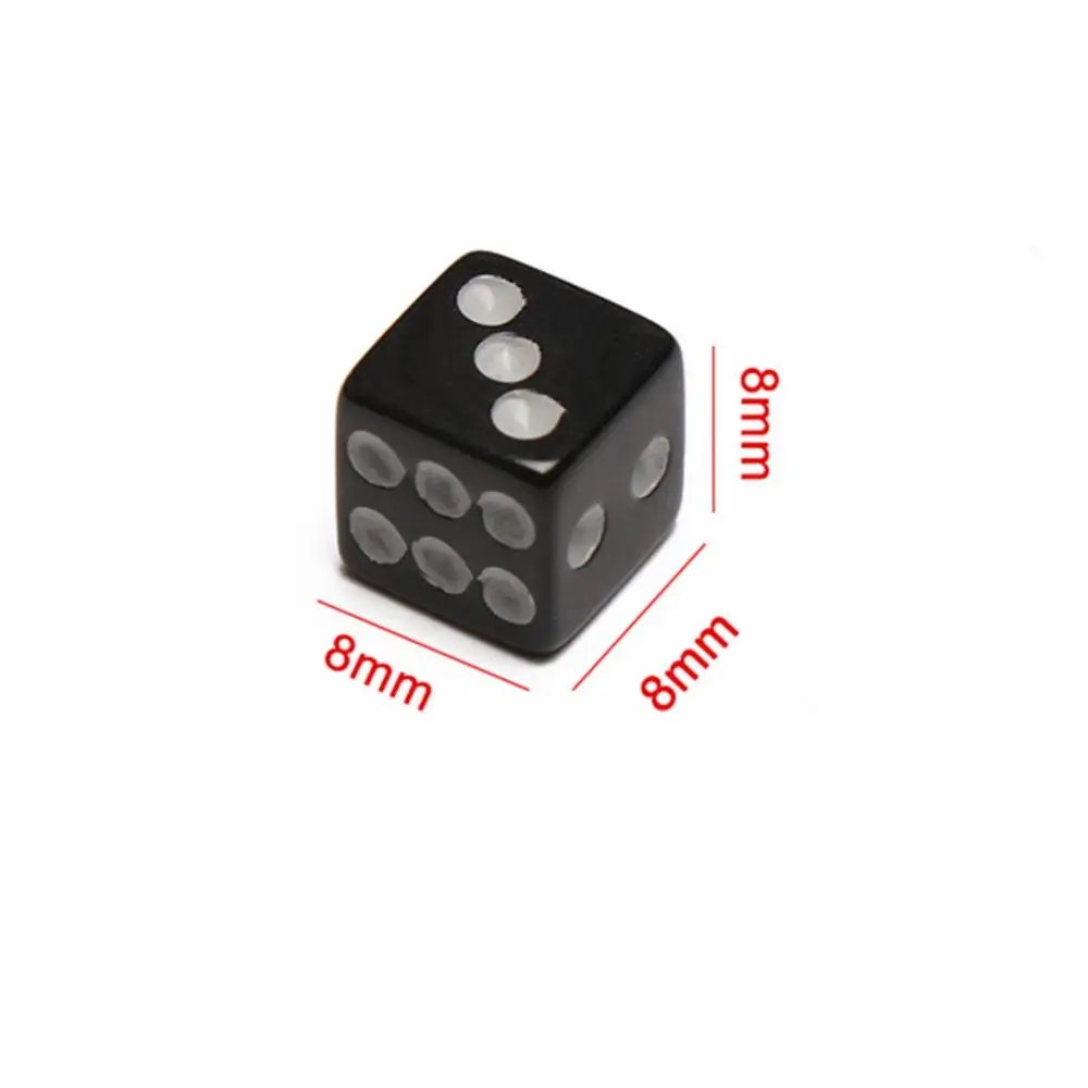 50PCS Acrylic White/Black/Red Standard Six Sided Decider Gaming Drinking Dices Birthday Parties Board Game Entertainment Tools