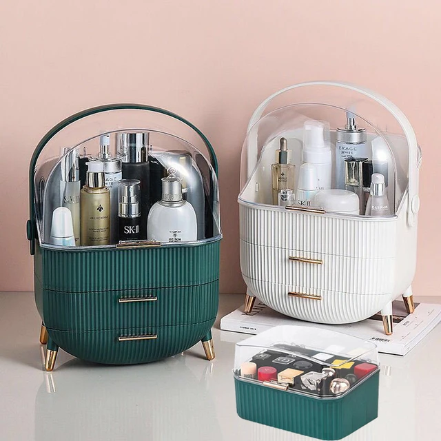 Cajón organizador de maquillaje de plástico, caja de almacenamiento de  maquillaje, soporte para pintalabios, caja de almacenamiento de gran  capacidad, cajas organizadoras multifuncionales - AliExpress