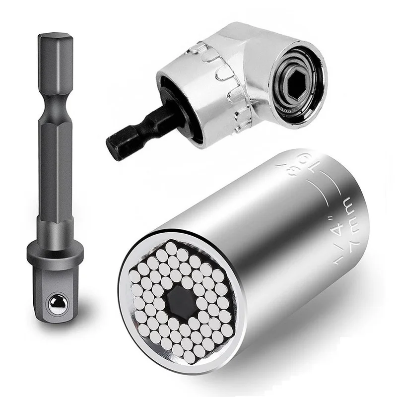 

7-19mm universal Socket wrench head 105 degree power wrench adapter Multi-function Socket wrench