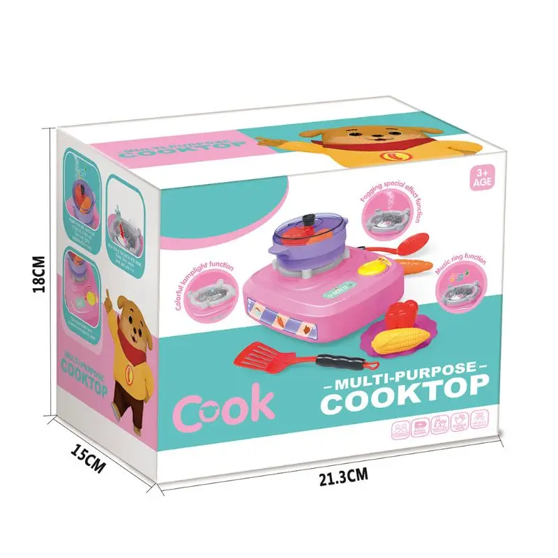 QC2B Моделирование игрушки для кухни электрическая газовая плита с огнями звон туманный Моделирование игрушки для кухни Q6PD
