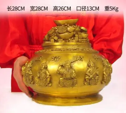 904++ пять богов богатства медные украшения - Цвет: 14