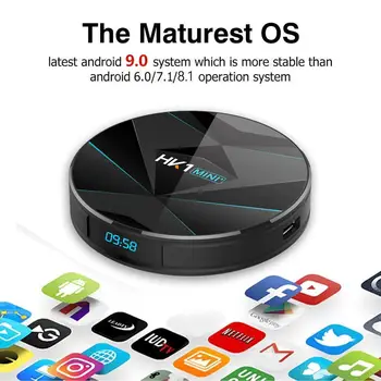 

Android 9.0 OS HK1 MINI+ TV Box RK3318 Quad-Core 4+32/64g Smart tv Box 2.4G/5G Wifi BT 4K hk1 max Media Player Netflix KD Player
