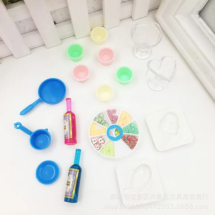 Улучшенная версия этой глиняной модели DIY крем торт десерт девушки украшения фрукты для изготовления торта