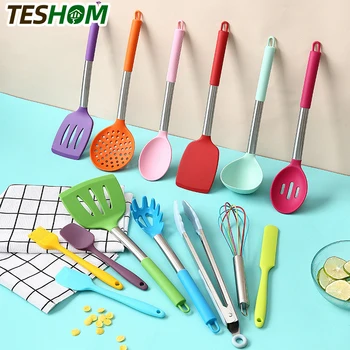 

14PCS Silicone Kitchenware Cooking Utensils Set Heat Resistant Kitchen Non-Stick Cooking Utensils Baking Tools With Storage Box