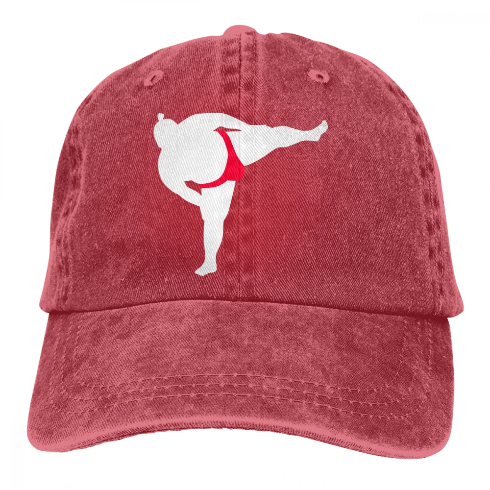 Sumo Wrestler Casquette черные унисекс Мужские Женские джинсовые бейсболка с ремешком кепки регулируемые Гольф папа шляпа